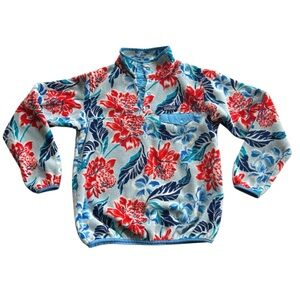Patagonia Synchilla Snap Floral Fleece Sweater Size M Granola Outdoor Gorpcore